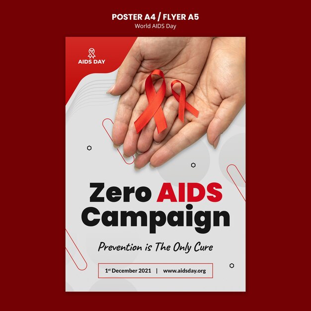 Dépliant de sensibilisation à la journée mondiale du sida