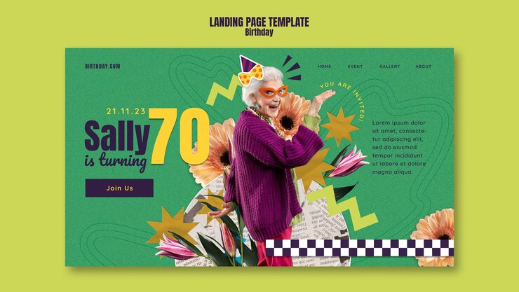 PSD gratuit design du modèle d'anniversaire