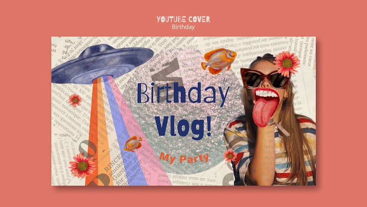 PSD gratuit design du modèle d'anniversaire