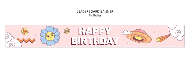 PSD gratuit design du modèle d'anniversaire