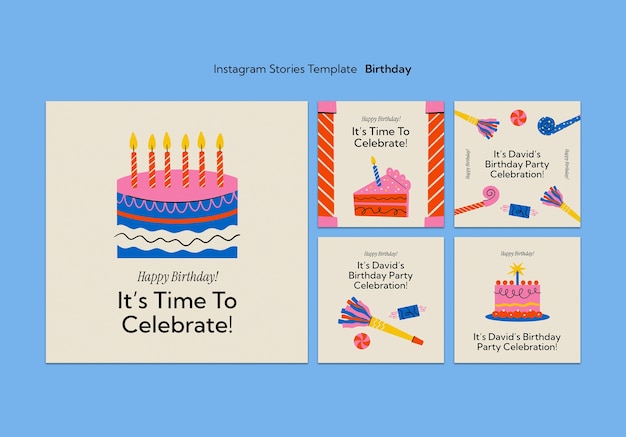 PSD gratuit design du modèle d'anniversaire