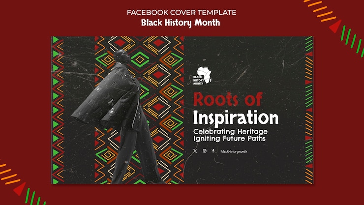 PSD gratuit design du modèle du mois de l'histoire noire