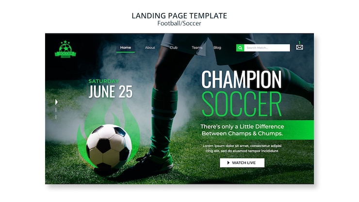 PSD gratuit design de modèle de football réaliste