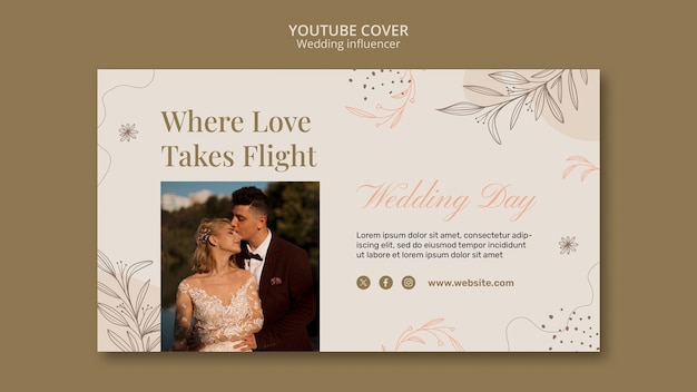 Design de modèle d'influenceur de mariage