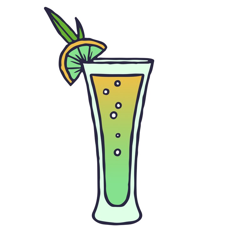 PSD gratuit dessin d'icône de cocktail dessiné à la main