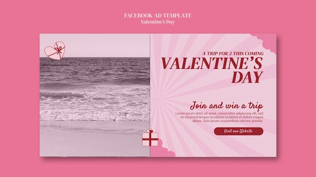 PSD gratuit dessin de modèle de vacances pour la saint-valentin