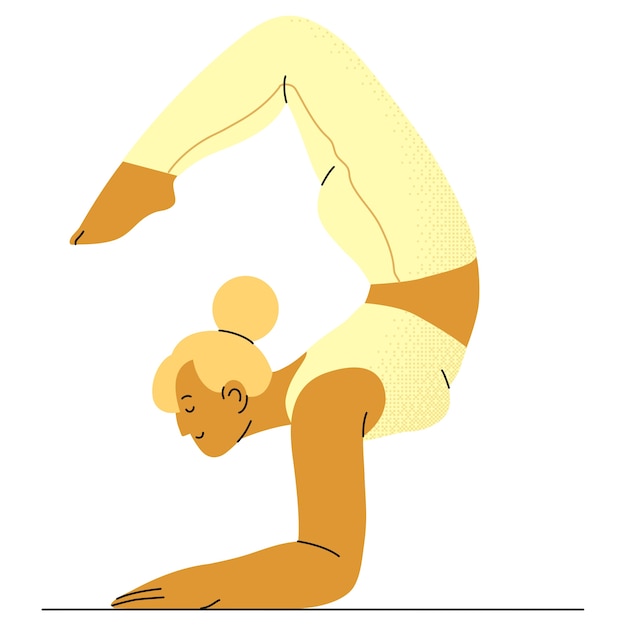 Le dessin de la pose de yoga