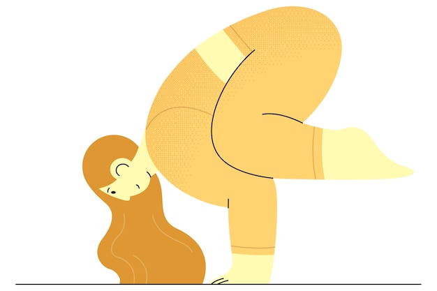 Le dessin de la pose de yoga