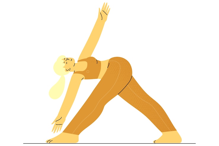 PSD gratuit le dessin de la pose de yoga