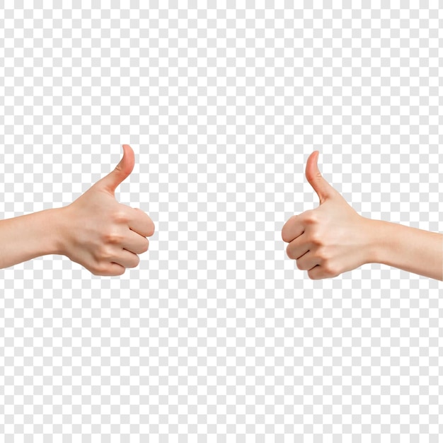 Deux pouces en l'air, un symbole d'approbation et de positivité