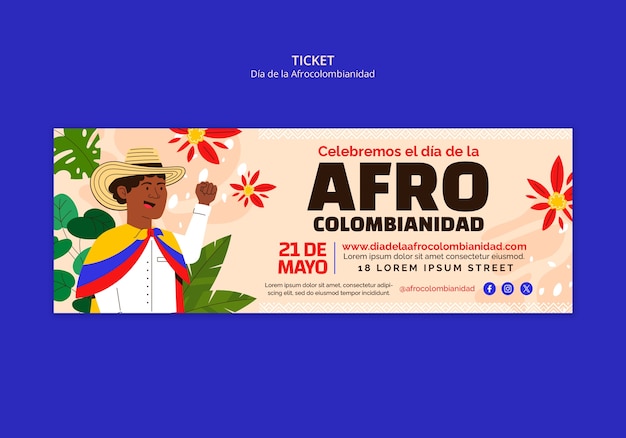 PSD gratuit dia de la afrocolombianidad est un modèle de conception.