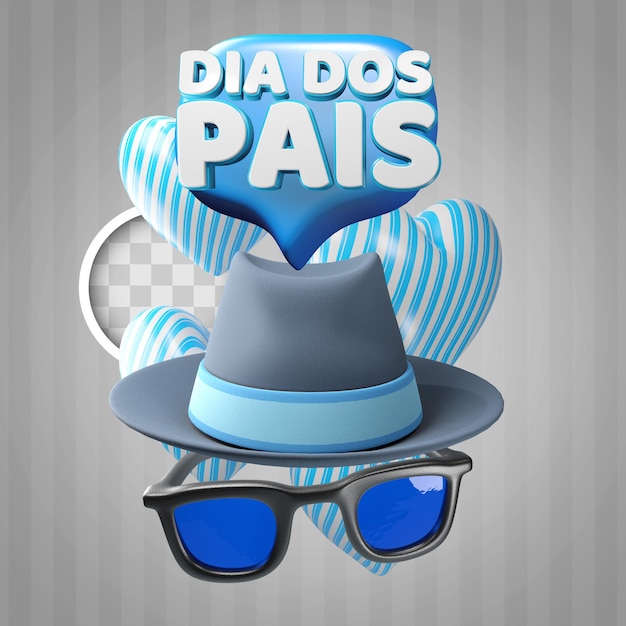 PSD gratuit dia dos pais father39s jour illustration 3d