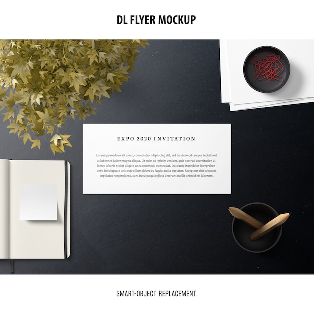 PSD gratuit dl flyer mockup