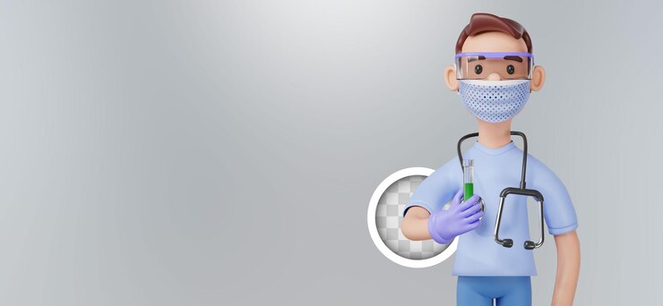 PSD gratuit le docteur tient un tube d'essai.