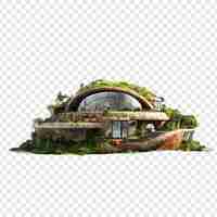 PSD gratuit earthship house isolé sur un fond transparent