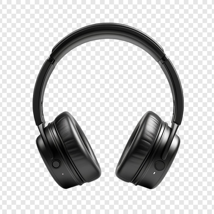 PSD gratuit des écouteurs sans fil noirs pour une expérience audio immersive