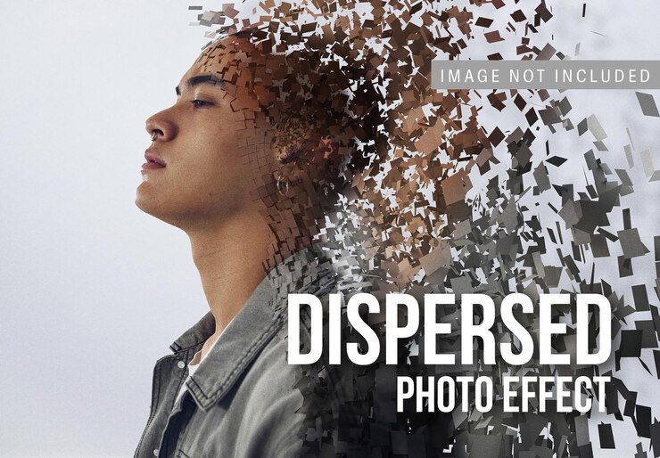 PSD gratuit effet d'image dispersée