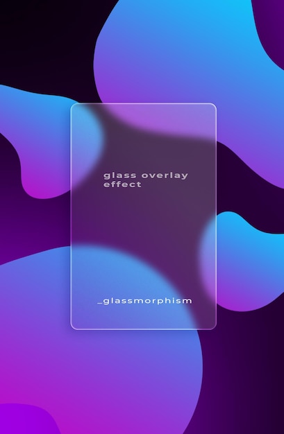 Effet de morphisme de verre avec fond de couleur gradient