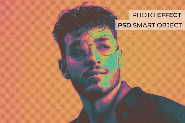 Effet photo à demi-ton acide
