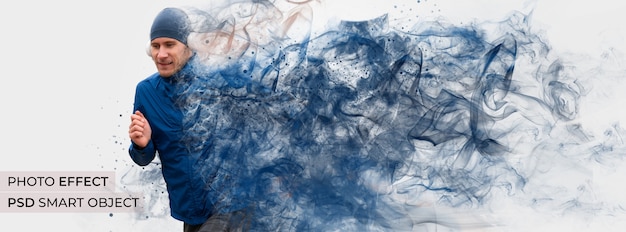 Effet photo de dispersion de fumée