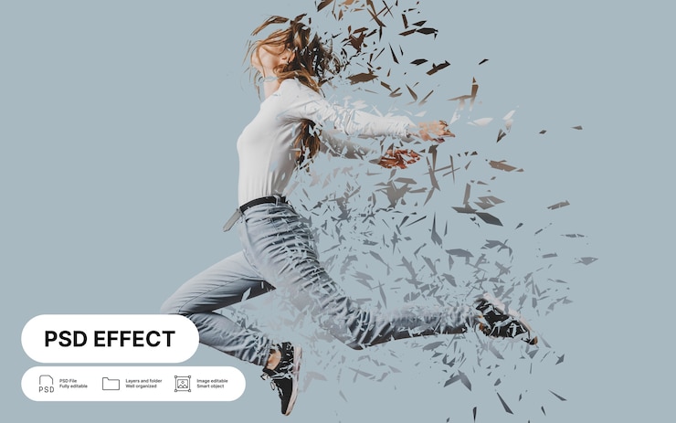 PSD gratuit effet photo de dispersion