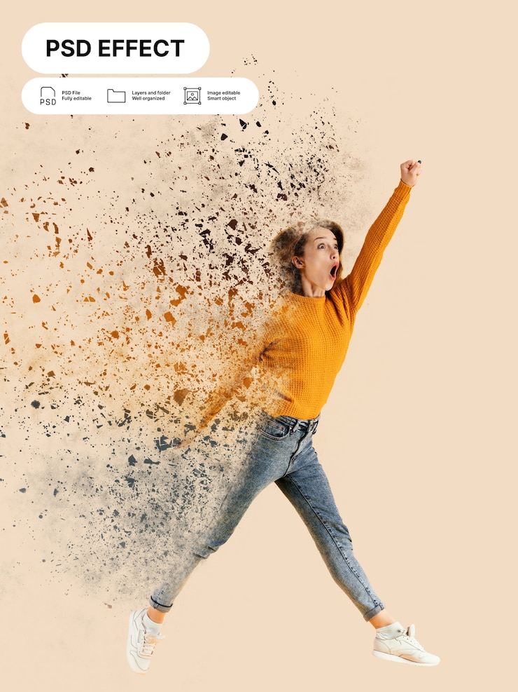 PSD gratuit effet photo de dispersion
