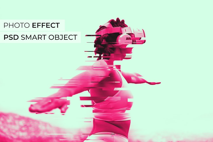 PSD gratuit effet photo duotone de défaut