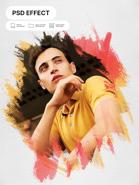 Effet photo de pinceau