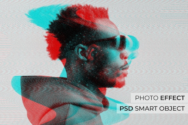 PSD gratuit effet photo de scintillation du téléviseur