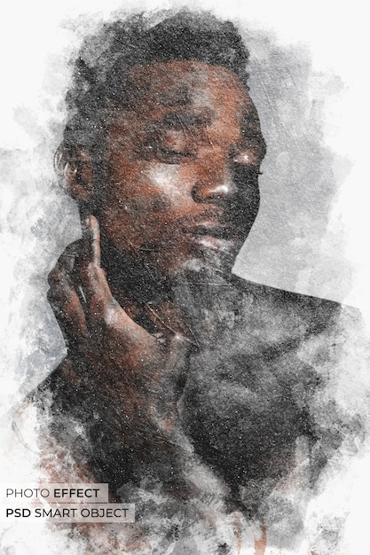 Effet photo de tache d'encre