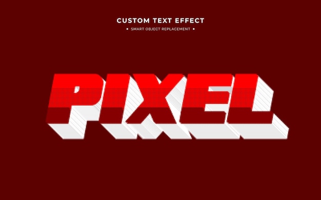 PSD gratuit effet de style de texte 3d pixel arcade