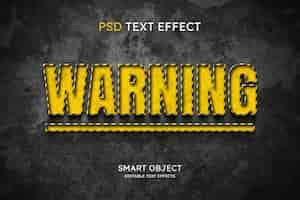 PSD gratuit effet de style de texte d'avertissement