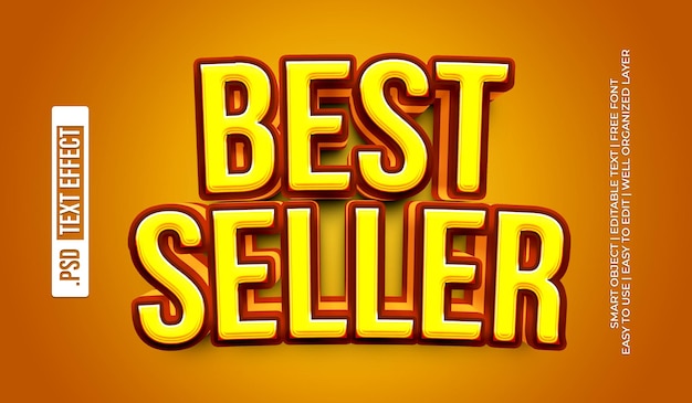 PSD gratuit effet de style de texte best-seller