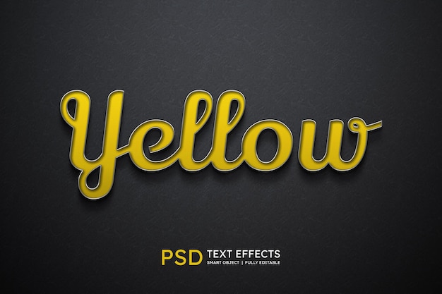 Effet De Style De Texte Jaune