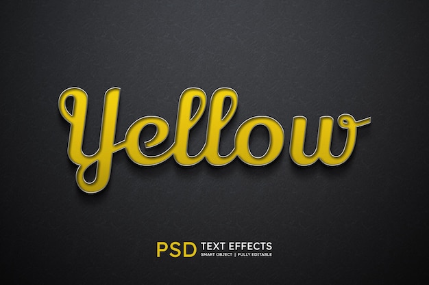 Effet de style de texte jaune