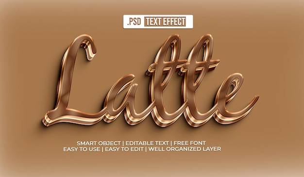 Effet de style de texte latte