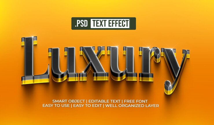 PSD gratuit effet de style de texte de luxe