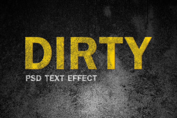 PSD gratuit effet de style de texte sale