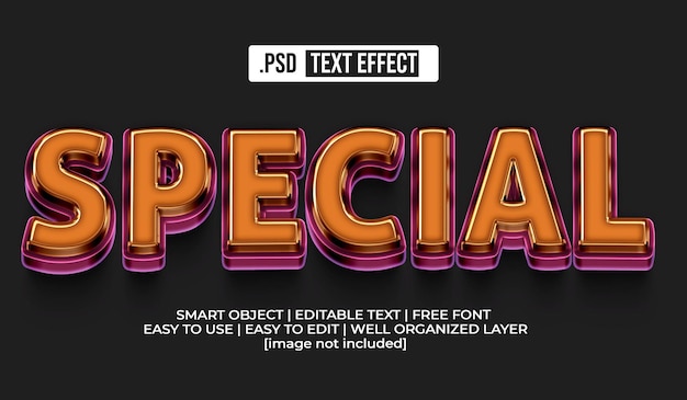 PSD gratuit effet de style de texte spécial