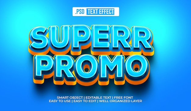 PSD gratuit effet de style de texte super promo