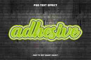 PSD gratuit effet de texte 3d adhésif modifiable