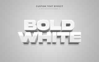 PSD gratuit effet de texte 3d audacieux blanc