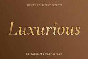 Effet de texte 3d psd, modèle de haute qualité en or de luxe