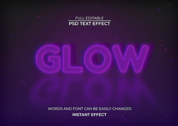 PSD gratuit effet de texte brillant