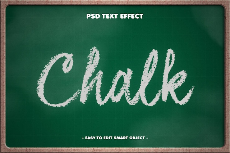 PSD gratuit effet de texte à la craie