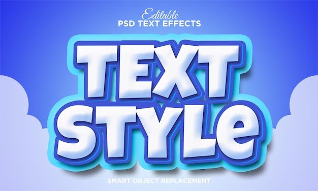 Effet de texte de dessin animé mignon
