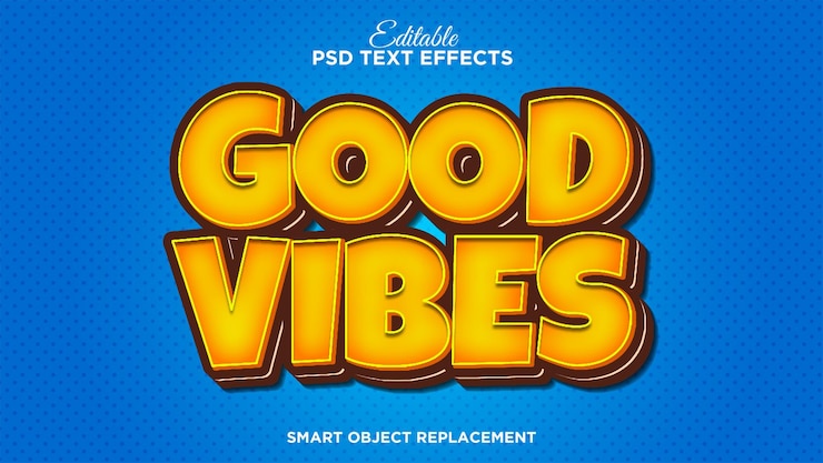 PSD gratuit effet de texte de dessin animé moderne et audacieux