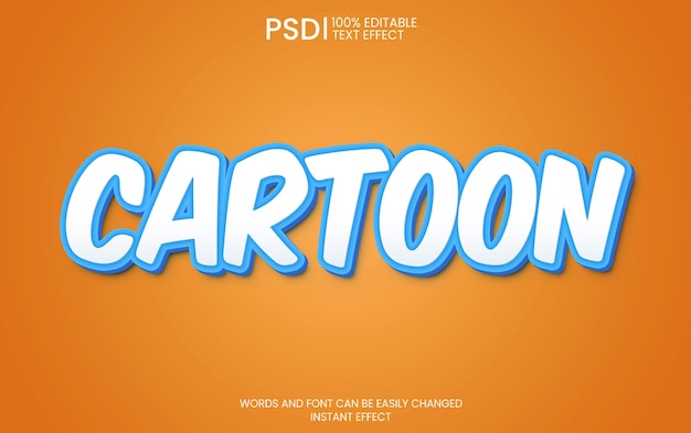 PSD gratuit effet de texte de dessin animé