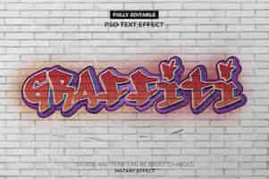 PSD gratuit effet de texte graffiti