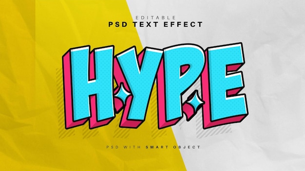 PSD gratuit effet de texte hype